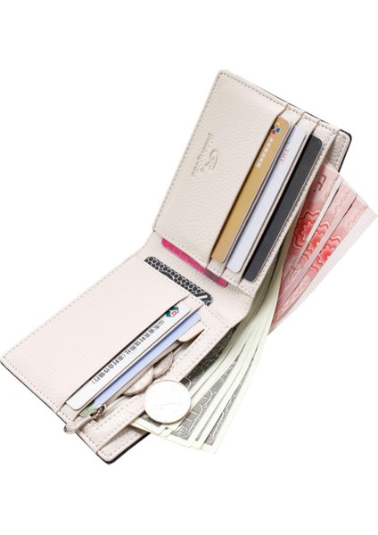 Erkek Cüzdan Moda Düz Renk Çapraz Desen Açık Çoklu Kart Pozisyon Cüzdan Erkek Deri Çanta Erkek Carteira Billetera Hombre (Yurt Dışından)