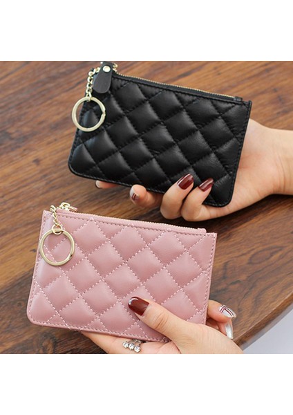 Moda Deri Kadın Bozuk Para Cüzdanı Küçük Cüzdan Değişim Bozuk Para Kesesi Mini Fermuar Para Klip Çanta Çocuk Cep Cüzdan Anahtarlık (Yurt Dışından)
