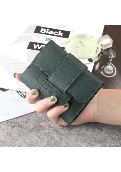 Moda Kadın Cüzdan Bayan Kısa Cüzdan Katı Mini Para Çantalar Küçük Katlama Çanta Kadın Pu Deri Kadın Bozuk Para Cüzdanı Kart Sahipleri (Yurt Dışından)