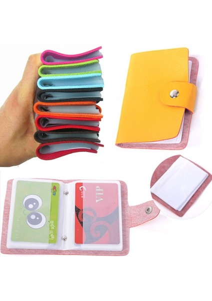 Düz Renk Kredi Kartı Cüzdanı Yaratıcı Vintage Nakit Tutucu Organizatör Vaka Kutusu 24 Kart Paketi Iş Kredi Kartı Tutucu Paketi (Yurt Dışından) fiyatları
