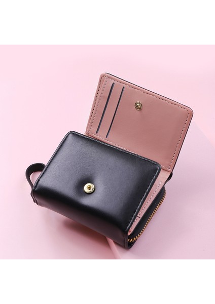 Kadın Cüzdan Pu Taş Desen Mını Moda Kart Tutucu Kızlar Fermuar Bozuk Para Cüzdanı Bayan Cüzdan Kadın Çile Mini Debriyaj (Yurt Dışından)