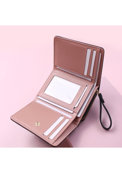 Kadın Cüzdan Pu Taş Desen Mını Moda Kart Tutucu Kızlar Fermuar Bozuk Para Cüzdanı Bayan Cüzdan Kadın Çile Mini Debriyaj (Yurt Dışından)