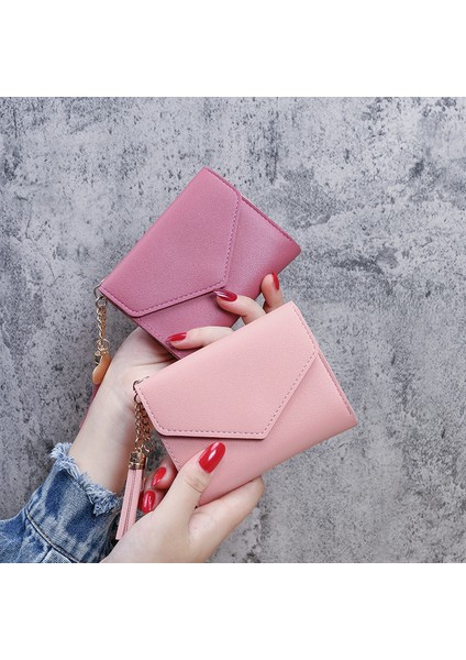 2021 Kadın Sevimli Pembe Cüzdan Cep Çanta Kart Tutucu Küçük Cüzdan Bayan Kadın Moda Kısa Bozuk Para Cüzdanı Para Çantası (Yurt Dışından) modelleri