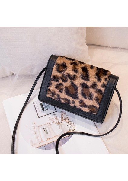 Deri Peluş Crossbody Çanta Moda Dayanıklı Omuz Messenger Çanta Bayan Çanta (Yurt Dışından)