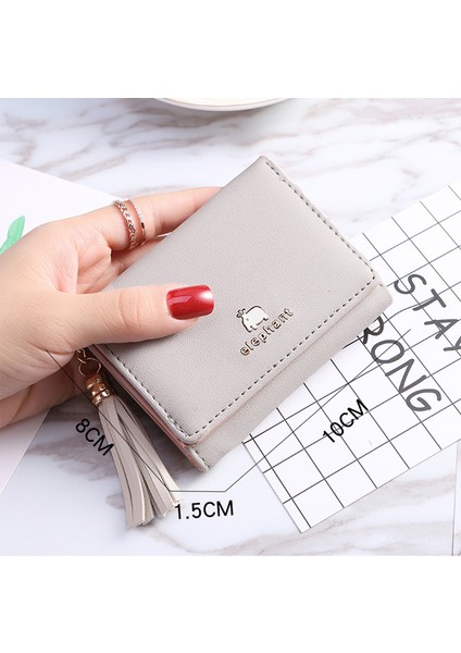 Moda Sevimli Kadın Cüzdan Deri Kart Sahibinin Mini Kısa Püskül Küçük Cüzdan Bozuk Para Cüzdanı Kadın Bayanlar Kart Vaka Kimlik Sahipleri (Yurt Dışından) fırsatları