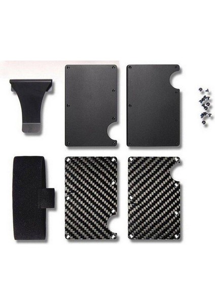 Karbon Fiber Erkek Ince Kredi Kartı Cüzdan Klipsi Engelleme Metal (Yurt Dışından) fiyatları