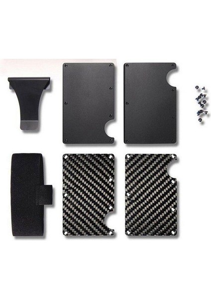 Karbon Fiber Erkek Ince Kredi Kartı Cüzdan Klipsi Engelleme Metal (Yurt Dışından) modelleri