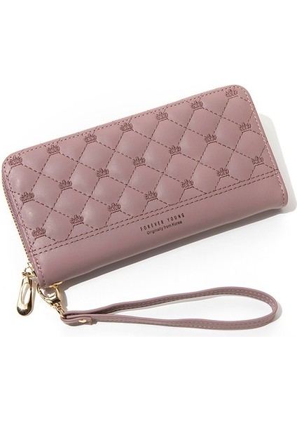 Kadın Cüzdan Uzun Taç Çift Fermuar Nakış Ipliği Bayan El Cüzdanı Çoklu Kart Moda Vahşi Cep Telefonu Çanta Cüzdan (Yurt Dışından) indirimleri