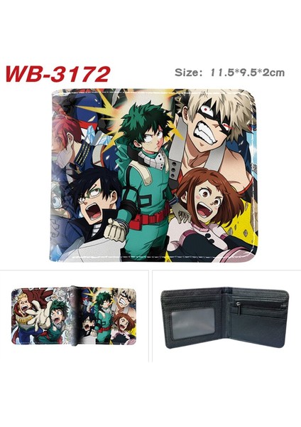 Japon Karikatür My Hero Academia Cüzdan Kısa Çanta Öğrenci Katiyen Para Cebi Kredi Kartı Tutucu (Yurt Dışından)