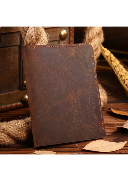 Çılgın At Deri Erkek Cüzdan Çanta Ünlü Marka 6 Kredi Kartı Tutucu Carteira Masculina Erkek Hakiki Deri Cüzdan (Yurt Dışından)