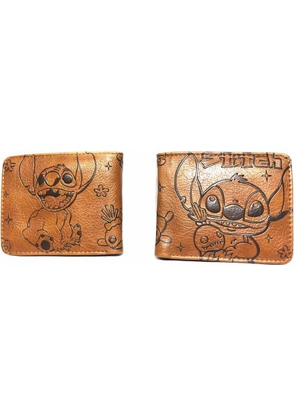 Pu Karikatür Cüzdan Desen Çoklu Kart Kımlık Fermuar Kese Öğrenci Kısa Ikiye Katlanmış Bozuk Para Cüzdanı (Yurt Dışından)
