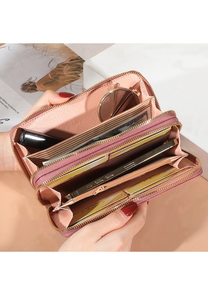 Uzun Kadın Cüzdan Kadın Çantalar Püskül Bozuk Para Cüzdanı Kart Tutucu Cüzdan Çift Fermuarlı Pu Deri Debriyaj Lüks Para Telefonu Çantası (Yurt Dışından) fiyatları