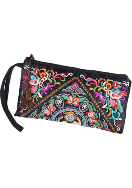 Sıcak Vintage Etnik Omuz Çantası Nakış Boho Hippi Püskül Tote Cüzdan (Yurt Dışından)