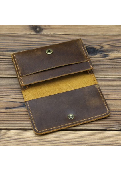 Kımlık/kredi Kartı Tutucu Bifold Ön Cep Cüzdan Hakiki Deri Vintage Inek Deri Unisex Cüzdan Kredi Kartı Tutucu Seyahat (Yurt Dışından) fırsatları