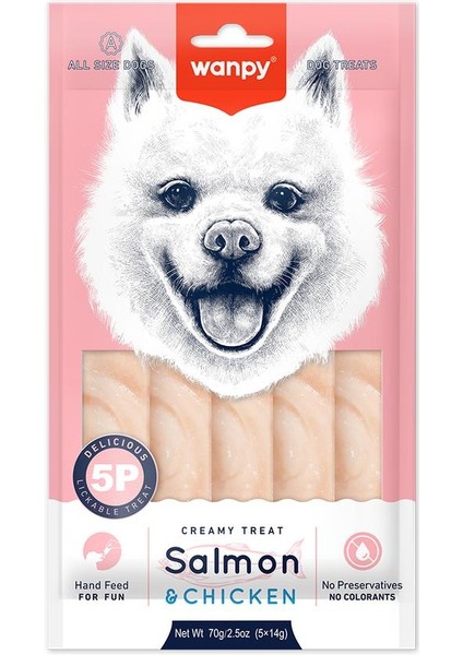 Somonlu ve Tavuklu Krema Köpek Ödülü 5X14 gr