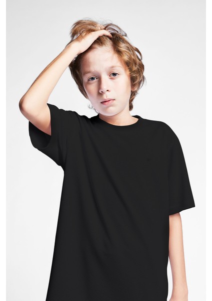 Siyah Çocuk Kısa Kollu T-Shirt 24S-3298-24B fırsatları