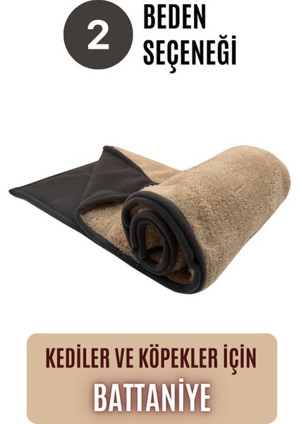 Kedi ve Köpek Battaniyesi - Çift Katlı, Yıkanabilir L