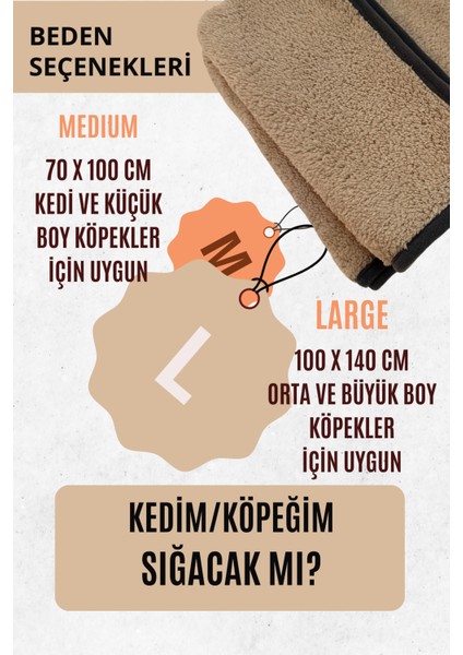 Kedi ve Köpek Battaniyesi - Çift Katlı, Yıkanabilir L