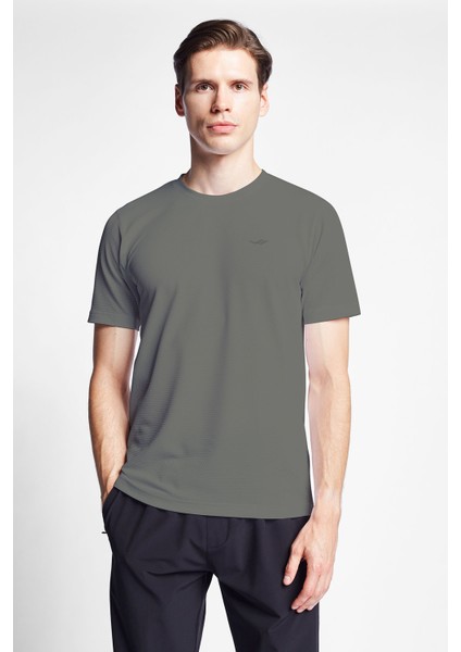 Haki Erkek Kısa Kollu T-Shirt 24S-1298-24B