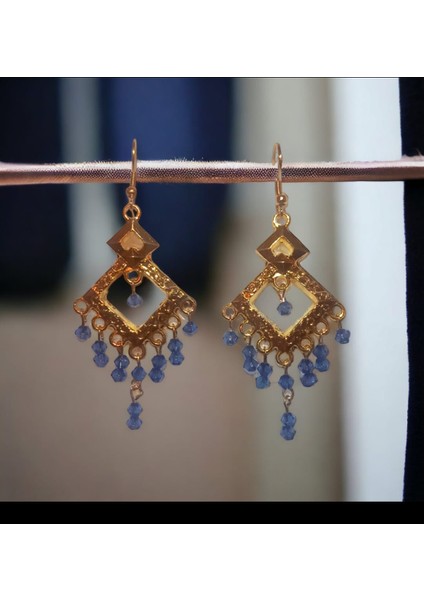Kristal Zarafeti Baklava Dilimi Sallantılı Küpeler fiyatları