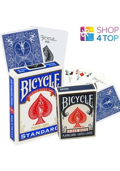 Mini Deck Mavi Tekli Deste Oyun Kartı