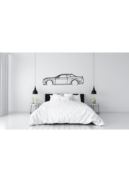 Dodge Challenger Duvar Süsü Tablo Dekorasyonu 2d 45-50CM