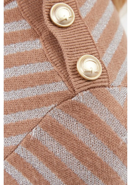 Ls Rn Yün Karışımlı Slim Fit Bisiklet Yaka Kazak Kadın Kazak W3BR26Z3AE0 F1KK