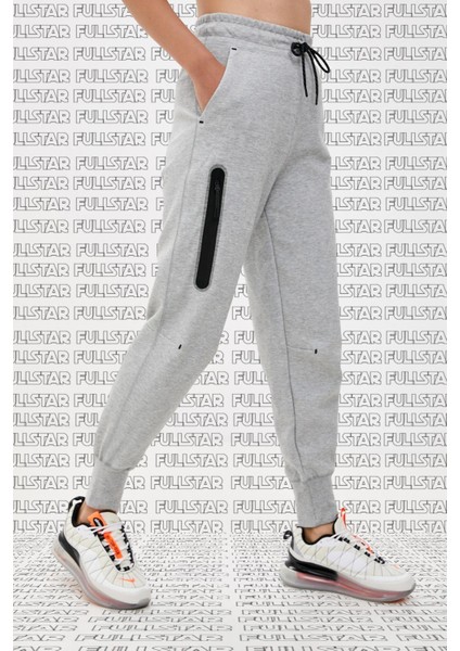 Tech Fleece Loose Fit Sweat Trousers Gray Bol Kesim Kadın Eşofman Altı Gri