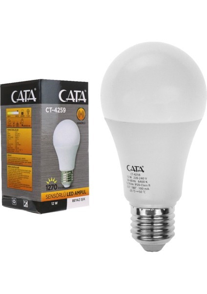 Cata CT-4259 12W Sensörlü LED Ampül Beyaz