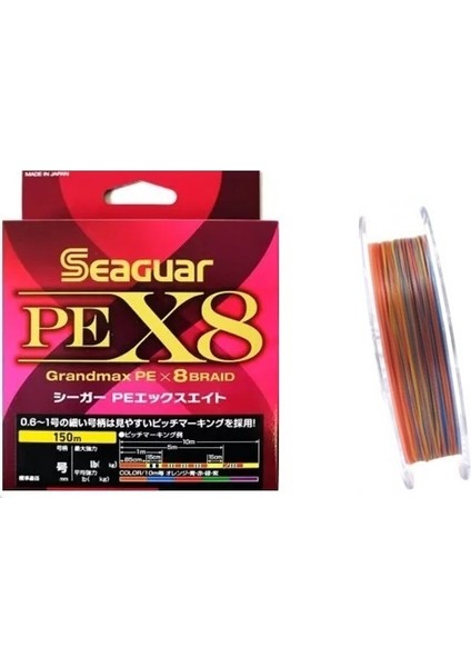 Pe X8 Grandmax 8 Örgü Spin Ip Misina 150MT Multi Color