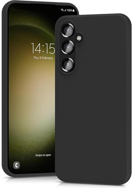 Samsung Galaxy S23 Fe ile Uyumlu Kılıf Yumuşak Silikon Telefon Kılıfı Siyah