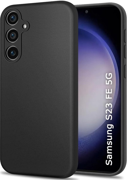 Samsung Galaxy S23 Fe ile Uyumlu Kılıf Yumuşak Silikon Telefon Kılıfı Siyah