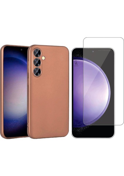 Samsung Galaxy S23 Fe ile Uyumlu Kılıf Telefon Kılıfı ve Cam Ekran Koruyucu