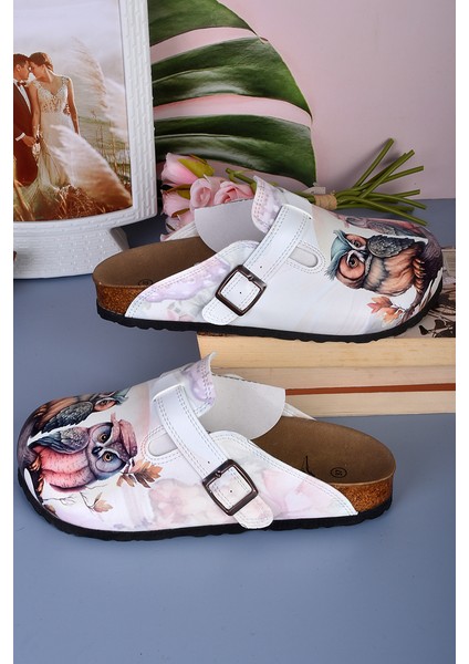 8041 Baykuşlar Desenli Baskılı Sabo Terlik fiyatları