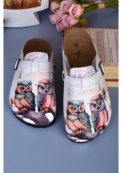 8041 Baykuşlar Desenli Baskılı Sabo Terlik fırsatları