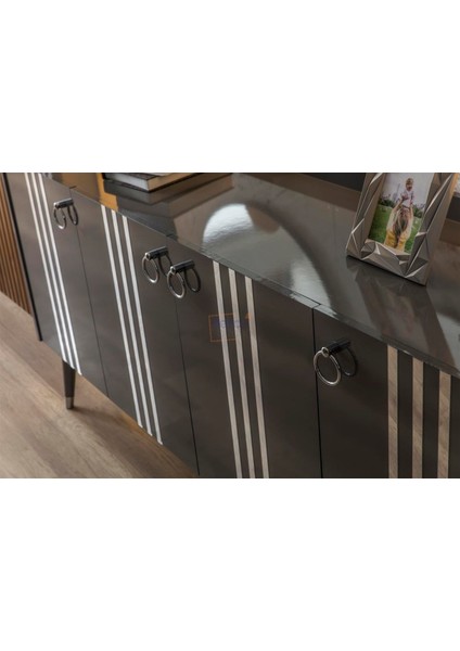 Lotus Yemek Odası Konsol Antrasit indirimleri