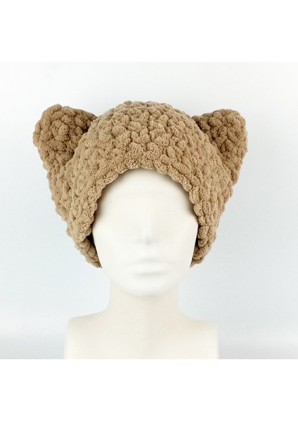 Peluş El Örgüsü Kedi Bere - Cat Beanie