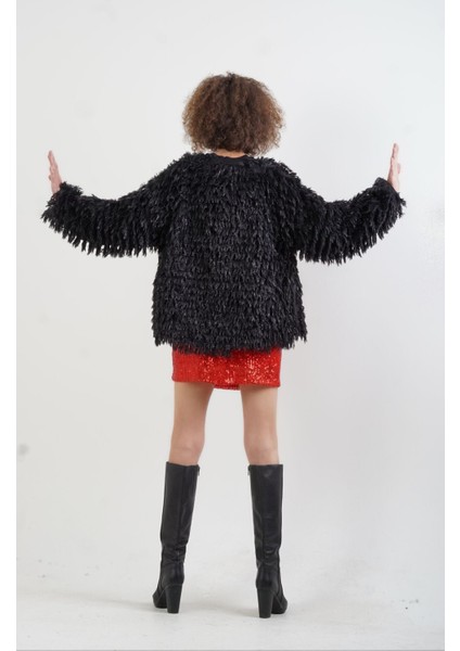 Saçaklı Simli Ceket indirimleri