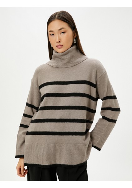 Boğazlı Kazak Triko Uzun Kollu Ribanalı modelleri