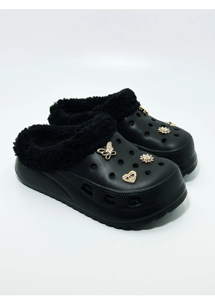 Tüylü Taşlı Crocs Tarzı Kışlık Terlik dar kalıp bir beden büyük tercih ediniz not üzerindeki taşlar değişim göstere bilir fırsatları