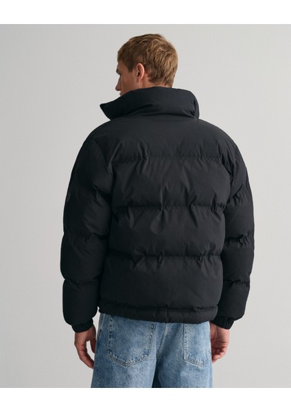 Erkek Siyah Relaxed Fit Dik Yaka Düz Mont 7006367.19 fiyatları