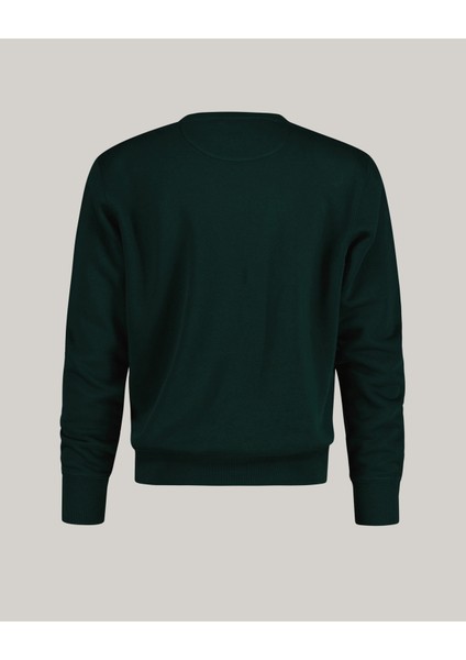 Erkek Yeşil Regular Fit Bisiklet Yaka Logolu Sweatshirt 2007074.374