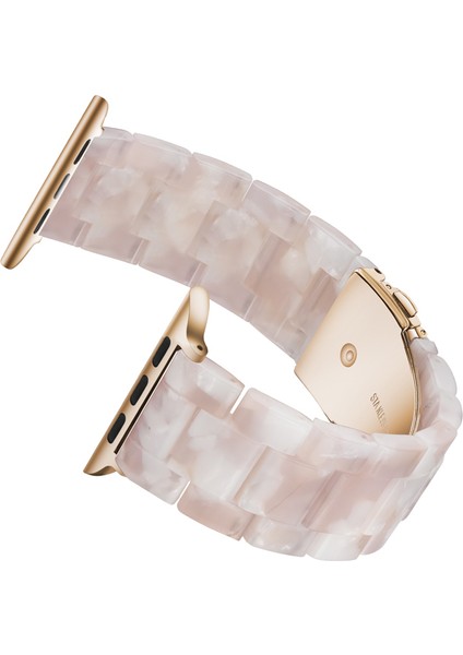 Apple Watch(42/44/45/46/49 Mm)Seri Ultra 1/2 10 9 8 7 6 Se 5 4 3 2 Pimli Ayarlanabilir Doğal Reçine Kordon indirimleri
