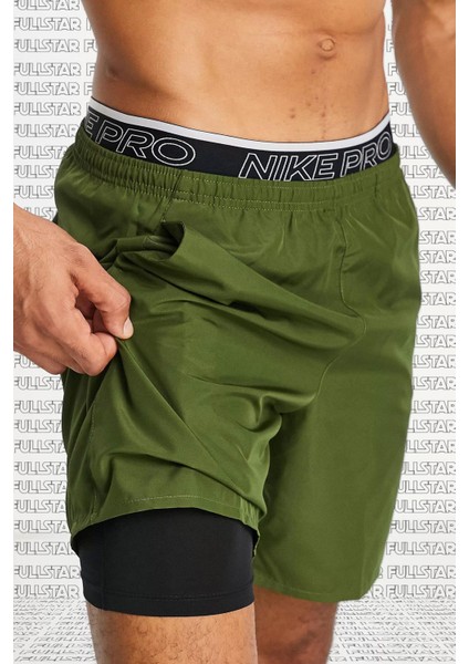 Pro Dri Fit Training Run Shorts Tights Erkek Antrenman Şortu Siyah Boxer