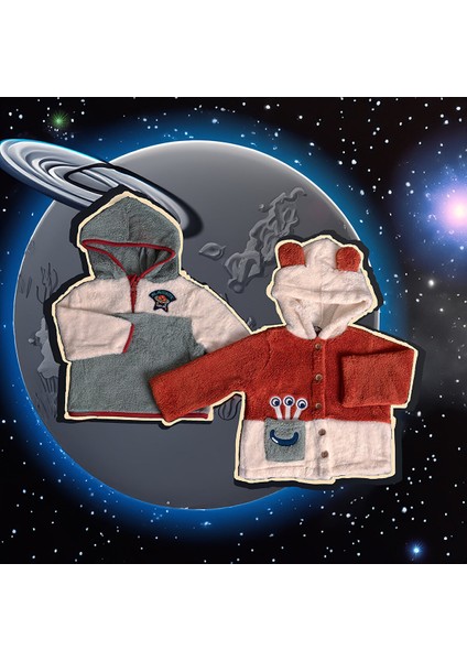 Hello Baby Hellobaby Space Adventurer Kapüşonlu Sweatshirt Erkek Bebek