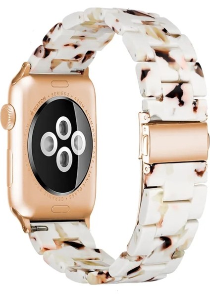 Apple Watch(42/44/45/46/49 Mm)Seri Ultra 1/2 10 9 8 7 6 Se 5 4 Pimli Ayarlanabilir Doğal Reçine Kordon indirimleri