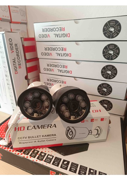 4 Kameralı Set Gece Görüşlü Otomatik Sensörlü Cepte Izleme Yüksek Çözümlü Yüz Tanımalı Hareket Sansürlü 5 Megapiksel Full Hd Kamera Net Gürültü Su Geçirmez Tuz Dayanaklı L