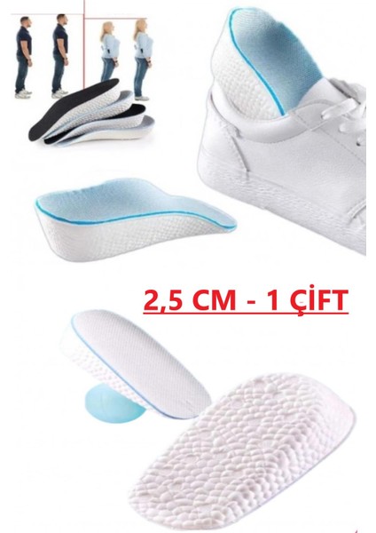 2,5 cm Kadın Topuk Yükseltici Boy Uzatan Ayakkabı Tabanlığı Topuk Yastığı Gizli Topuk Tabanlık
