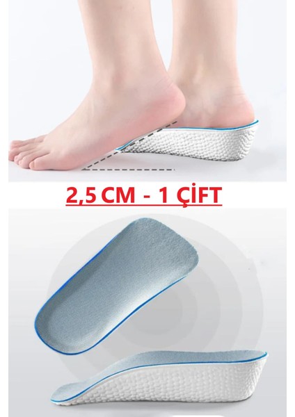 2,5 cm Kadın Topuk Yükseltici Boy Uzatan Ayakkabı Tabanlığı Topuk Yastığı Gizli Topuk Tabanlık