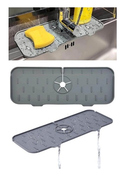 Su Tutucu Musluk Matı Mutfak ve Banyo Için Koruyucu Lavabo Musluk ve Batarya Matı